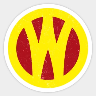 O&W Railroad NYO&W Railway Yellow & Red Logo Distressed Sticker